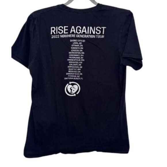Gildan black Rise Against nowhere generation T-shirt size S - Picture 3 of 6